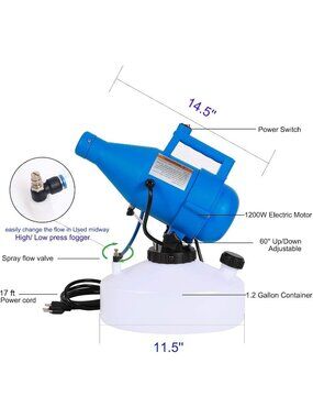 New Electric ULV Portable Fogger Sprayer Machine 4.5L (1.2 Gallon)